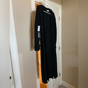 Aritzia Babaton open front black duster. Never worn. NWT.